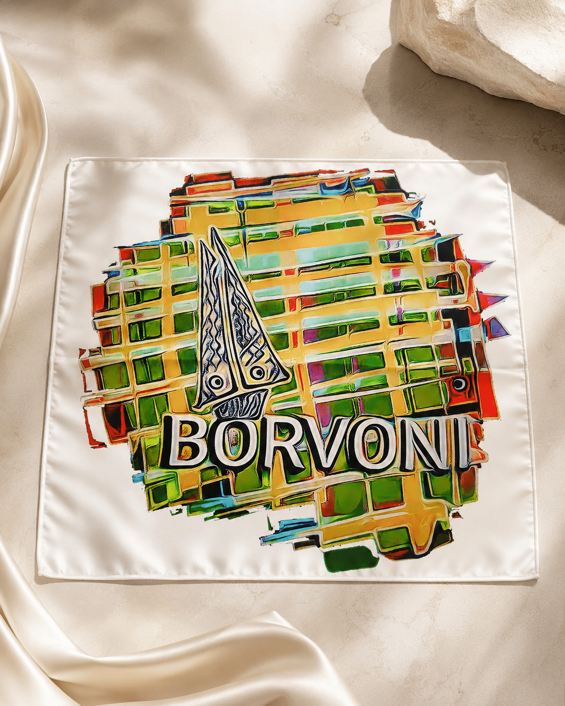 Borvoni - Les foulards du Bourbonnais. Modèle Aurore