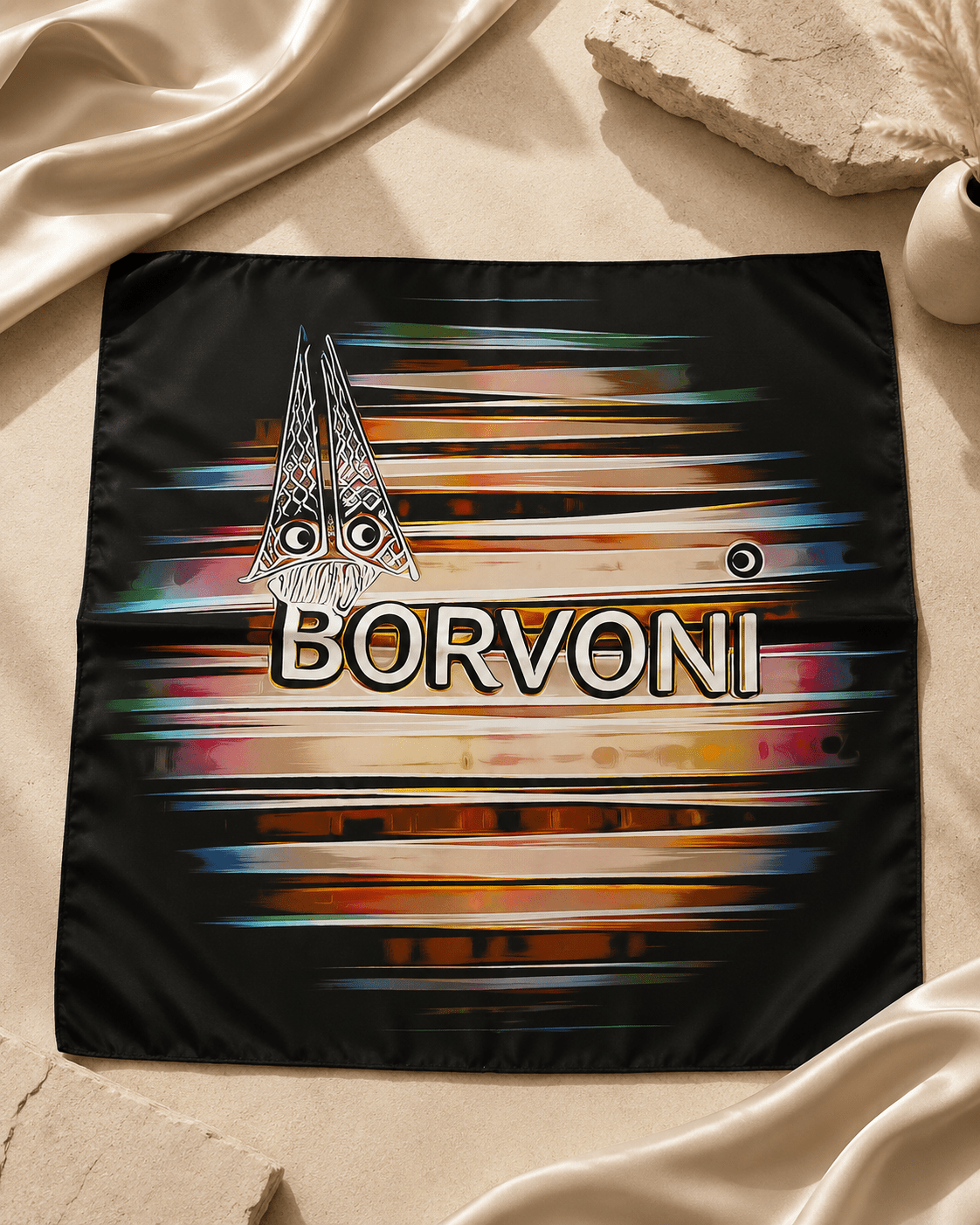 Borvoni - Les foulards du Bourbonnais. Modèle Lueur